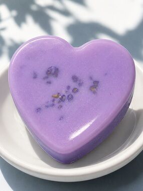 lilac soap SHIMMER 3x2in 8oz handcrafted shea butter & coconut based